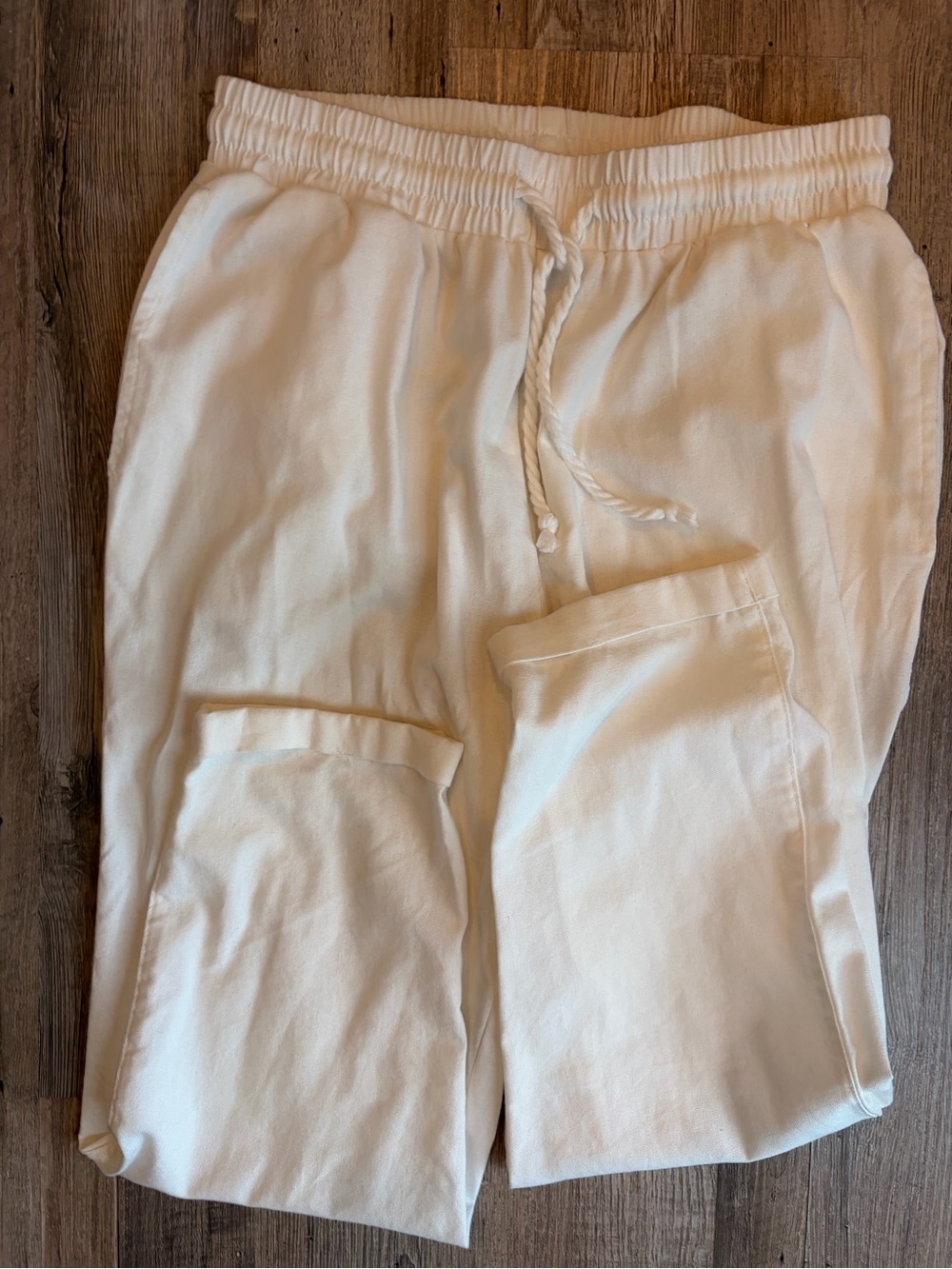 Ci Sono Men's Cream Drawstring Joggers - Picture 4 of 6
